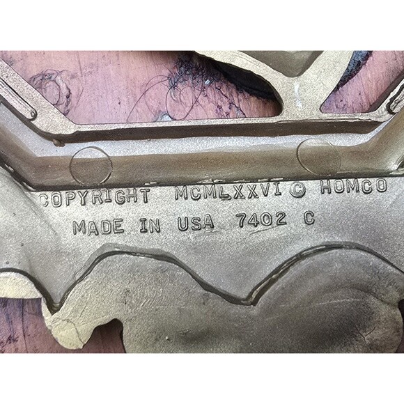 Music Instruments Vintage 1976 Homco Gold Wall Decor Plaques Hollywood Regency - Picture 6 of 6